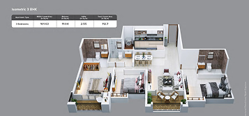 3BHK Floor Plan