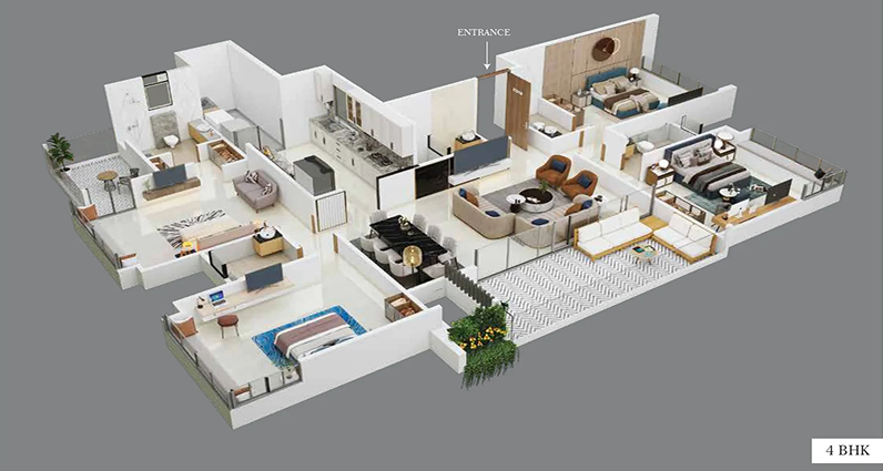 4BHK Floor Plan