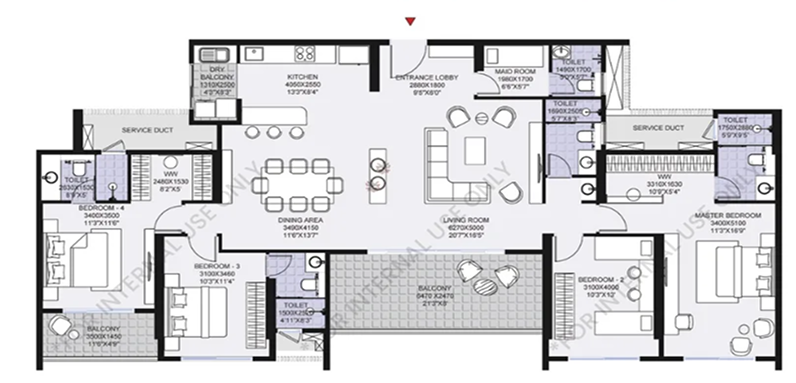 4BHK Floor Plan