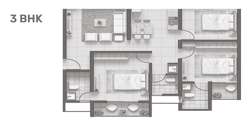 2BHK Floor Plan