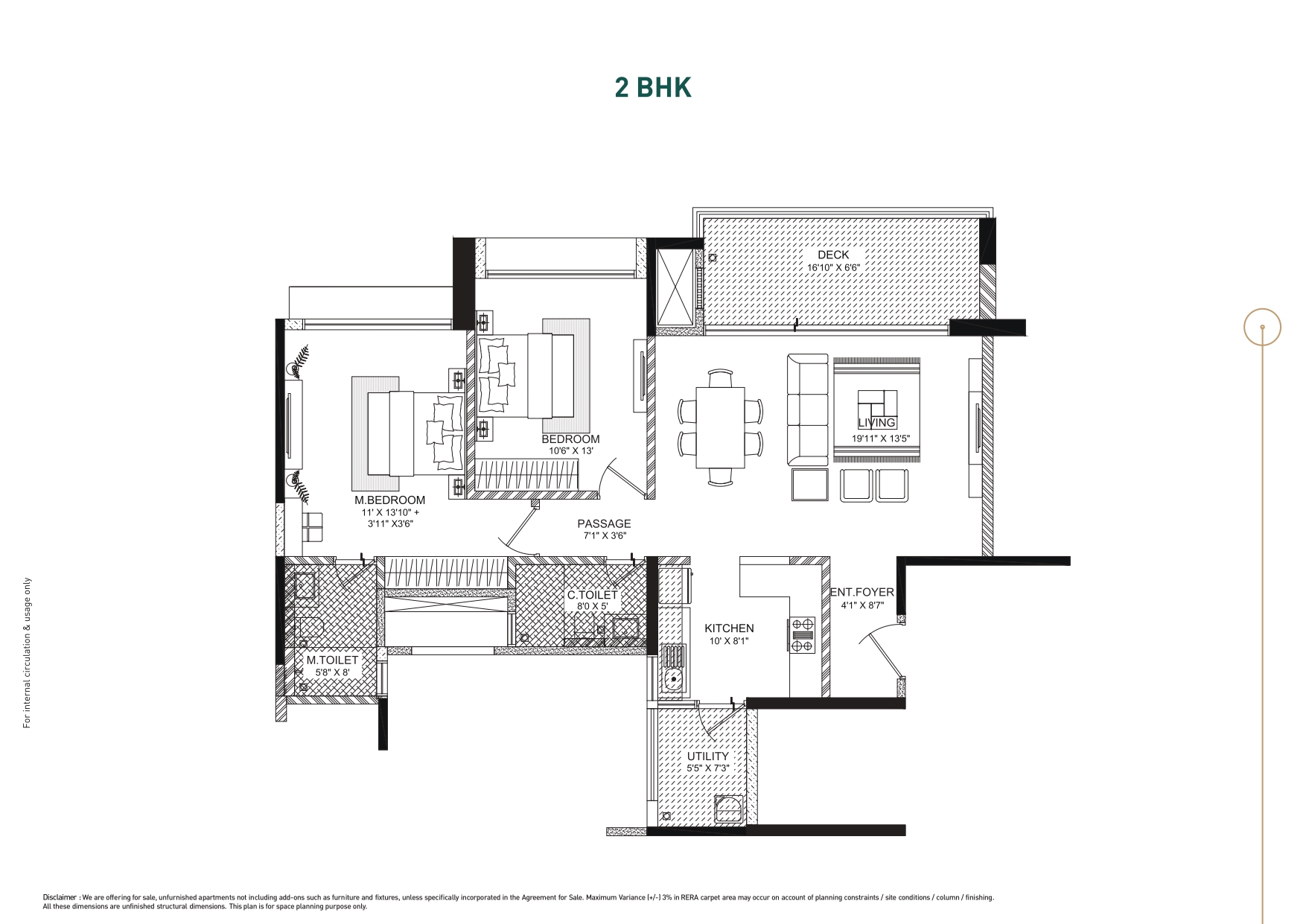 2BHK Floor Plan