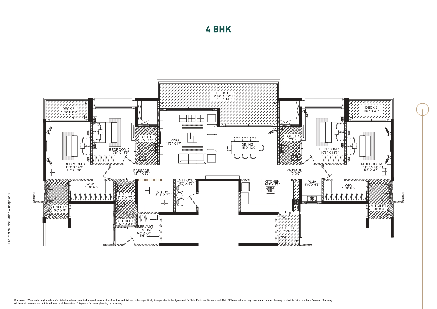4BHK Floor Plan