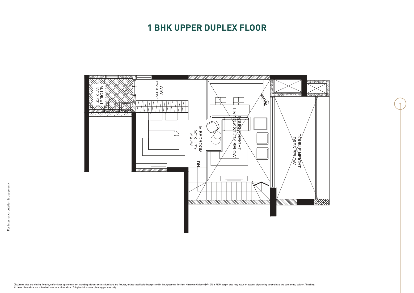 1BHK DUPLEX GARDEN Floor Plan