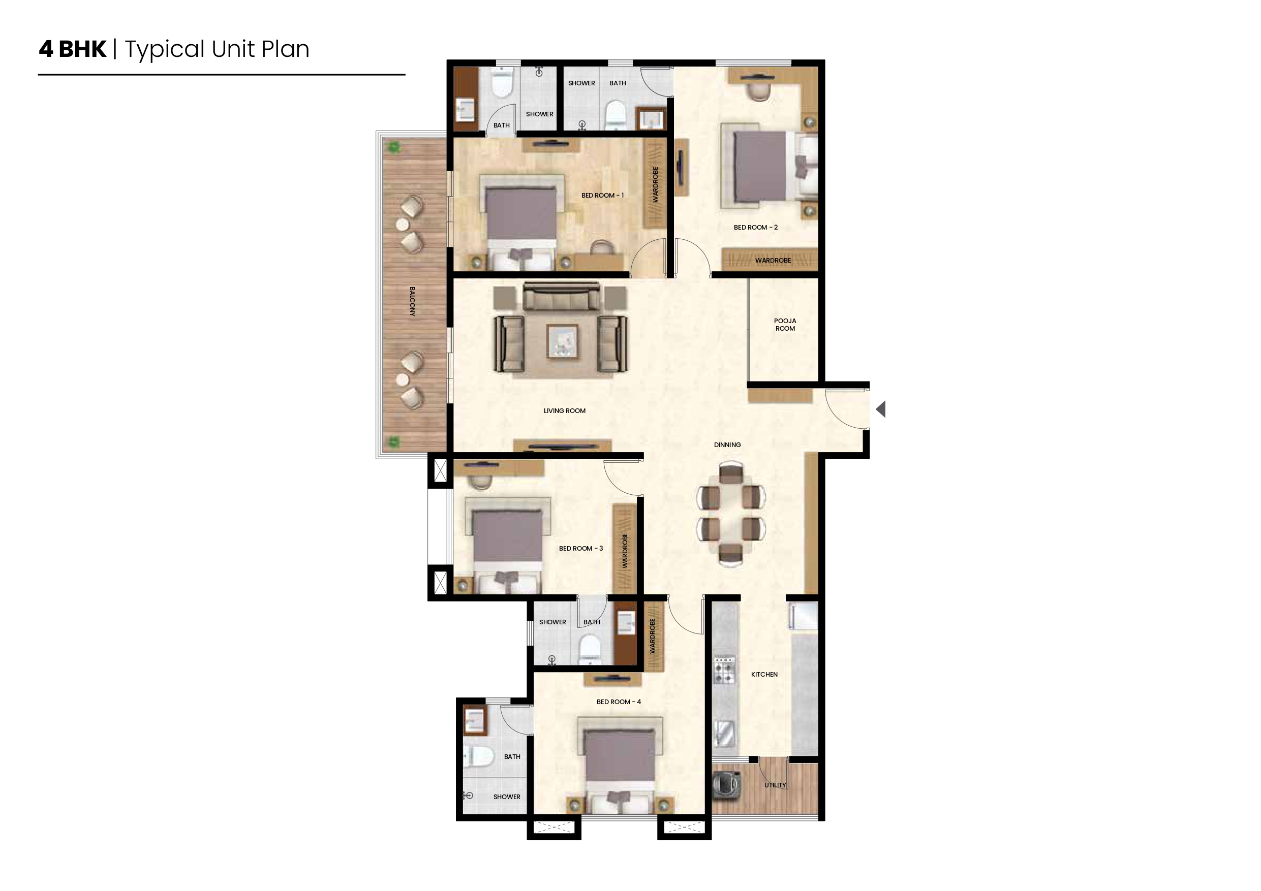 4BHK Floor Plan